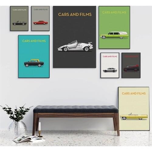 Multi Colors Car Style Canvas Print Paintings Wall Art Picture Poster for Living Room No Frame Office Home Decoration