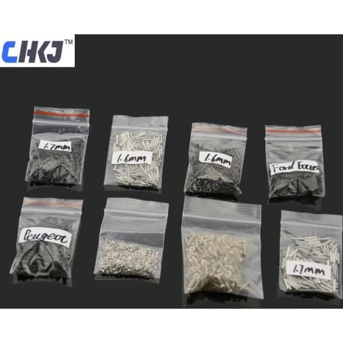 CHKJ 200pcs/lot Car Flip Remote Key Fixed Pins Screws Locksmith Tool Part Repair Accessorie For Peugeot Black For Ford Focus ect