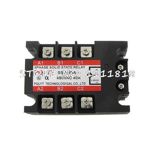 DC-AC 3-32V DC to 480V AC 40A 3 Phase Solid State Relay SSR