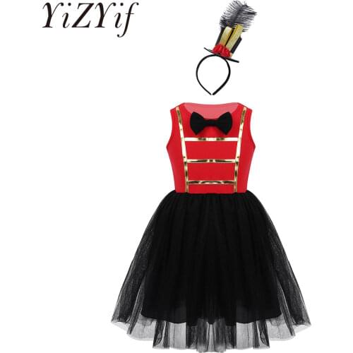 Circus Ringmaster Girls Tutu Dress Baby Birthday Party Dress Kids Tassels Cosplay Costumes Child Halloween Christmas Fancy Dress