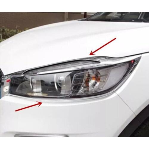 For Kia Sorento L 2016-2018 Chrome Front Headlight Lamp Cover Trim Molding