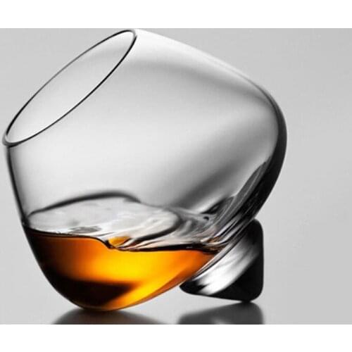 For Taste Cigar Whisky Cocktail Drinking Wine Cup Tumbler Tasting Bar Wobbling Glasses Brandy Whiskey Glass Rotate Cup