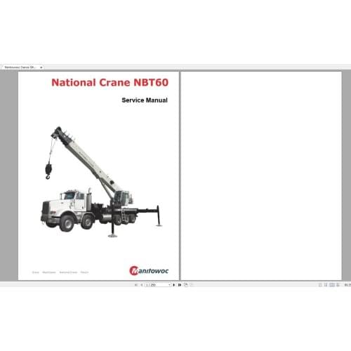 Manitowoc Crawler Cranes 2020 All Models Service Manuals DVD