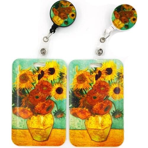 Black Cat Paws Cute Card Cover Clip Lanyard Retractable Student Nurse Badge Reel Clip Cartoon ID Card Badge Holder accessories