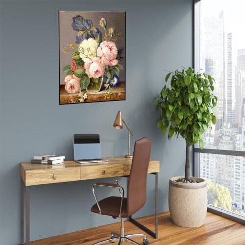 Paintings By Numbers 40*50 Flowers Picture On Wall Loft Acrylic Paint Home Decor Decorative Canvas Paintings DIY Handcraft Gift