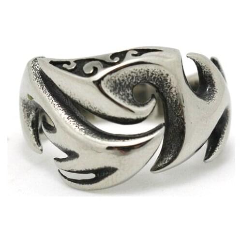 Fashion Mens Flame Ring Nooa Ring 316L Stainless Steel Ring New Gothic Punk Style Biker Ring