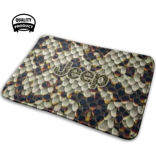 Snake Pattern Soft House Family Anti-Slip Mat Rug Carpet Army Offroad Camping Outdoor Freedom Logo Wild Forest Travel Black