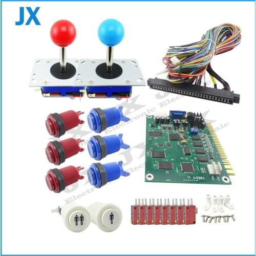 JAMMA arcade Classical game 60 in 1 kit with zippy joystick 6XAmerican push button jamma wire and PCB feet