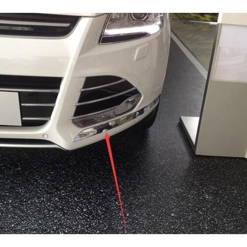 For Ford Kuga Escape 2013 - 2016 Chrome Front Bumper Protector Anti-Collision Strips Head Lamp Headlights Eyelid Covers Trims