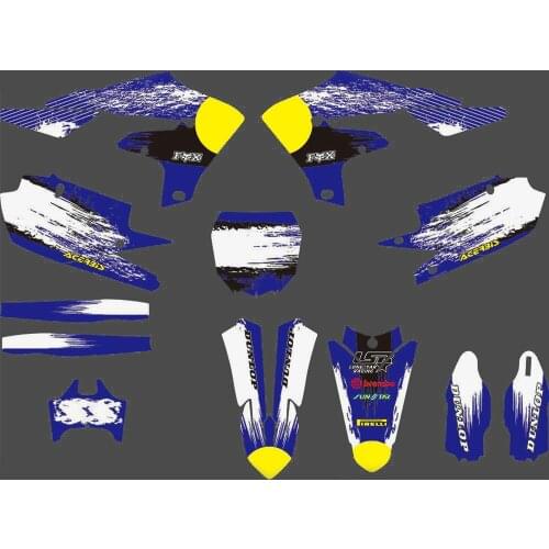 Full Graphics Decals Stickers Motorcycle Background Custom Number Name 3M Matte For YAMAHA YZ450F YZ 450F YZF 450 2018 2019 2020