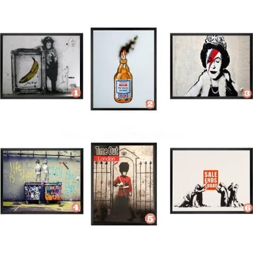 Wall Painting print on canvas for living room home decor Banksy Art Sale ends Today Time out London Modern Art Canvas Painting