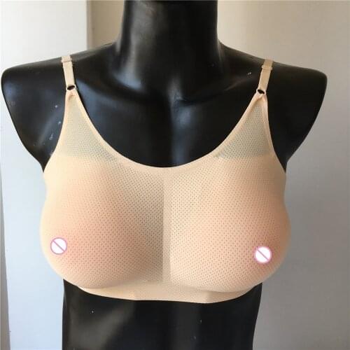 Real soft silicone boobs crossdresser fake breast form shemale drag queen with high elasticity bra