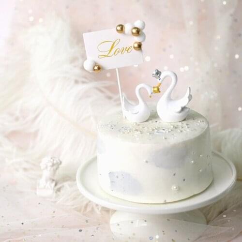 New Gold Balloon Wedding Cake Topper Love Happy Birthday Cupcake Topper For Girls Birthday Party Cake Decorations Baby Shower