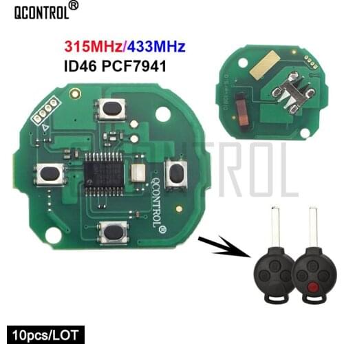 QCONTROL Car Remote Key Electronic Circuit Board for Mercedes Benz Smart Fortwo 451 Auto Control Alarm 433MHz