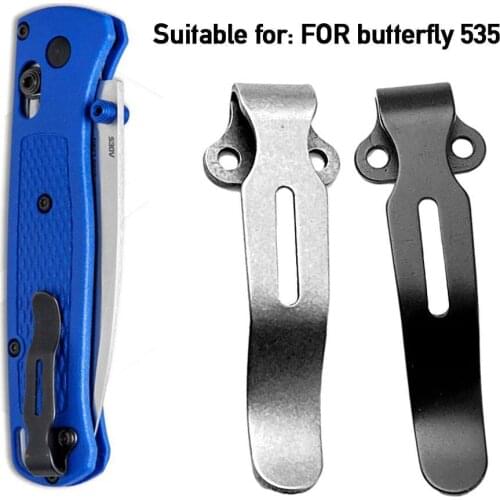 1pcs Steel Folding Pocket Knife Back Clip Back Clip Knife Outdoor 535 Custom Accessories Diy Accessories For Butt H6T9