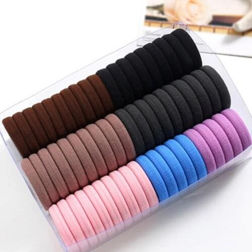 40/60Pcs High Elastic Seamless Hairband Hair Rope Ponytail Holder Elastic Hair Bands Headband Rubber Band Styling Tool
