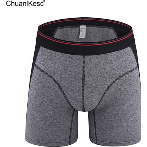 High Quality Cotton Underwear Large Size Extended Mens Boxer Pants Elastic Soft Fitness Shorts