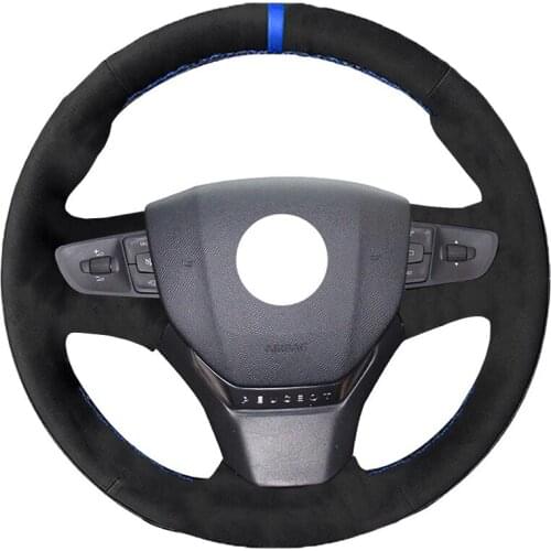Alcantara Material Suede Leather Car Steering Wheel Cover for Peugeot 408 2014 2015