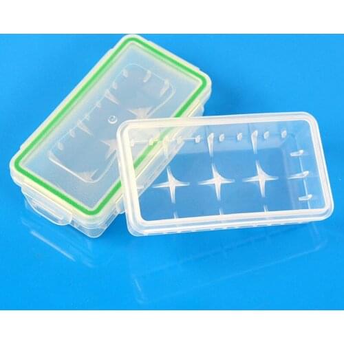 1pcs Plastic Transparent Box Portable Hard Plastic Waterproof 18650 Battery Case Holder For 2*18650 Battery 2021 New