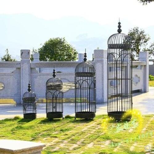 1PCS Wedding decoration bird cage iron European bird cage hanging flower cage iron bird cage