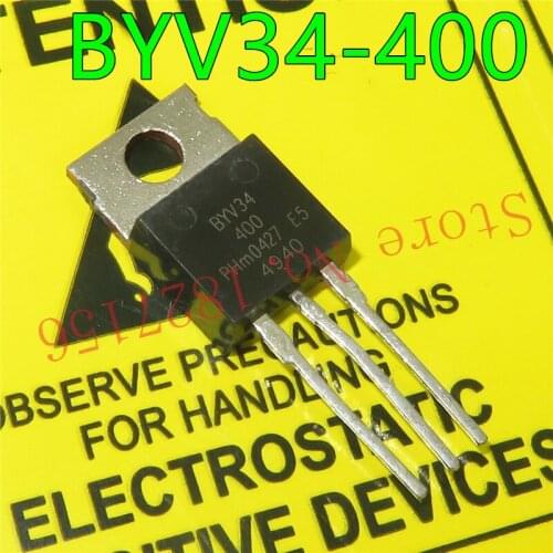 10pcs/lot BYV34-400 400V 20A TO-220 Dual rectifier diodes ultrafast