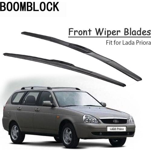 BOOMBLOCK 2pc Car Windshield Rubber Wiper Blades Arm Kit For Lada Priora 2013 2012 2011 2010 2009 2008