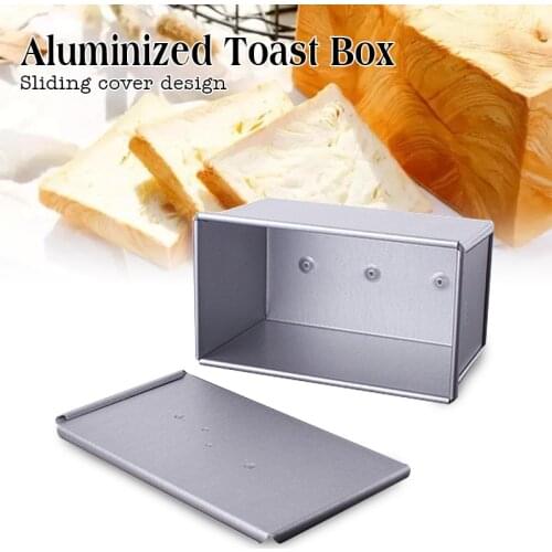 250g/450g/750g/900g/1000g Plating Aluminum Alloy Non-stick Coating Toast Boxes Bread Loaf Pan Cake Mold Baking Tool