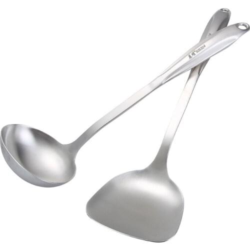 304 stainless steel spatula spoon set kitchen accessories frying household long handle shovel cooking appliances