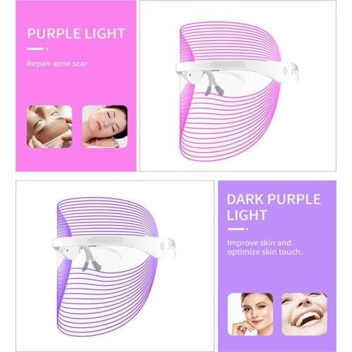 7 Color LED Mask Blue Red Light Therapy Anti Aging USB Rechargeable Korea Skin Care Reduce Device Rejuvenation Skin Acne Y5Y4