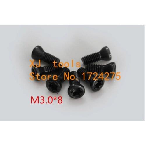 Free Shipping 50pcs M3.0*8mm Insert Torx Screw for Replaces Carbide Inserts CNC Lathe Tool