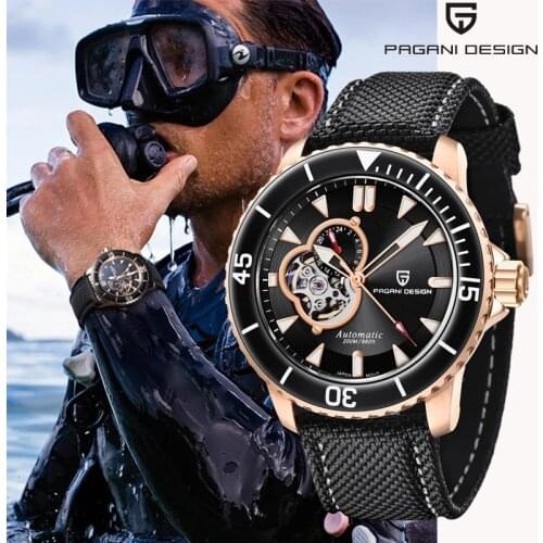 PAGANI Design Automatic Mens Mechanical Watch Fashion Casual Blue Luxury Watches Sapphire Glass Top Brand Waterproof Wristwatch