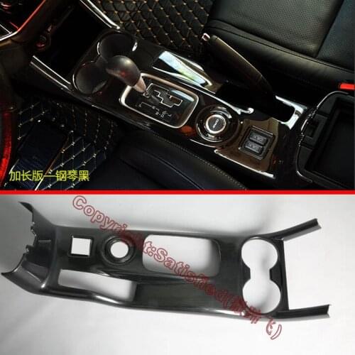 Black Interior Gearshift Knob Cover Cup Holder Trim Panel For Mitsubishi Outlander 2016 2017