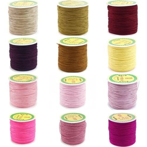 DoreenBeads 85M/Roll Colorful Polyester Thread Rope Cord For Jewelry Making Beading Bracelet Handmade Fashion Findings 0.8mm