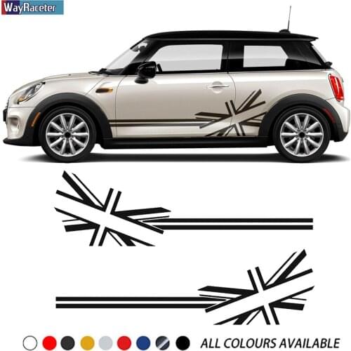 Union Jack Flag Door Side Stripe Sticker Decal For MINI Cooper R56 F56 R50 R53 R55 R57 R58 R59 R60 R61 F55 F60 F54 Accessories