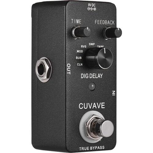 Delay Guitar Effect Pedal Digital Delay Guitar Pedal with 9 Delay Effects True Bypass Full Metal Shell