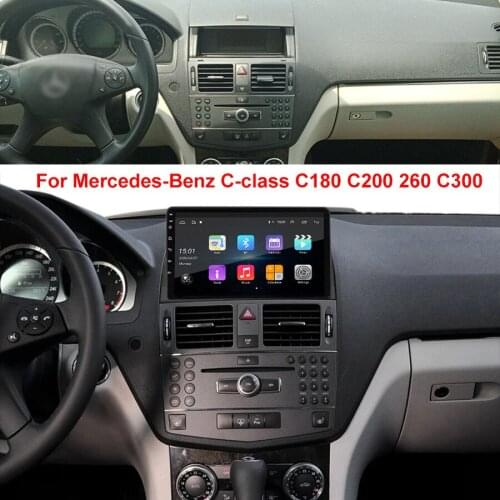 For Mercedes Benz C-class C180 C200 260 C300 Head Unit Android 11Car Stereo Multimedia Video Players Android Auto CarPlay