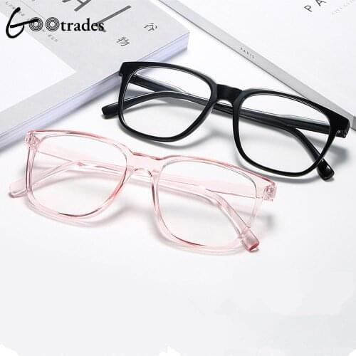 Gootrades Anti Blue Rays Eyeglasses Women Men Reading glasses Transparent Frame Clear Lens Myopia Glasses Optical Spectacle
