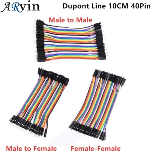 40pcs Dupont Line 10CM 40Pin Male to Male + Male to Female and Female to Female Jumper Wire Dupont Cable for Arduino DIY KIT