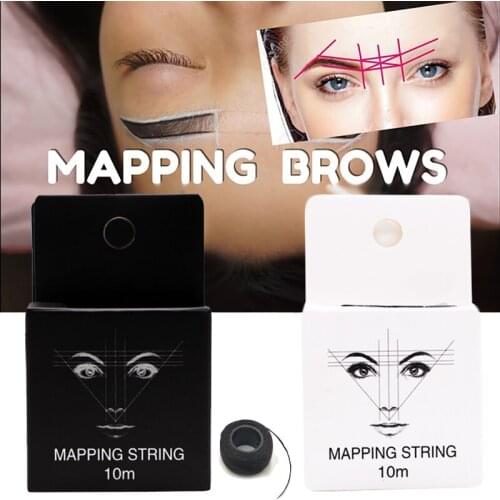MAPPING STRING 10m Microblading Pre-Inked 10m Pre Inked Tattoo PMU String For Mapping Eyebrow Marker Thread Tattoo Brows Point