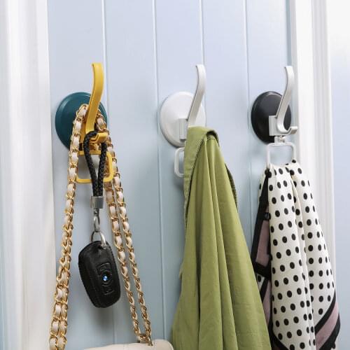 Creative Coat Hooks Strong Wall-Mounted Decorative Key Hanger Door Back Free Punching Kitchen Wall Storage Racks