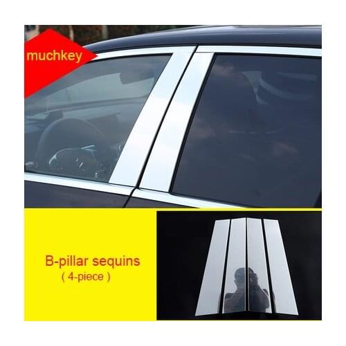 Molding Trim Pillar Sequins For Benz Abs 2016-2019 4pcs Chrome A Class Of