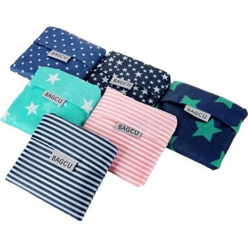 Reusable Shopping Bags Foldable Large Size Shopping Bags Totes Heavy Duty Washable Oxford Cloth Grocery Bags Eco-Friendly