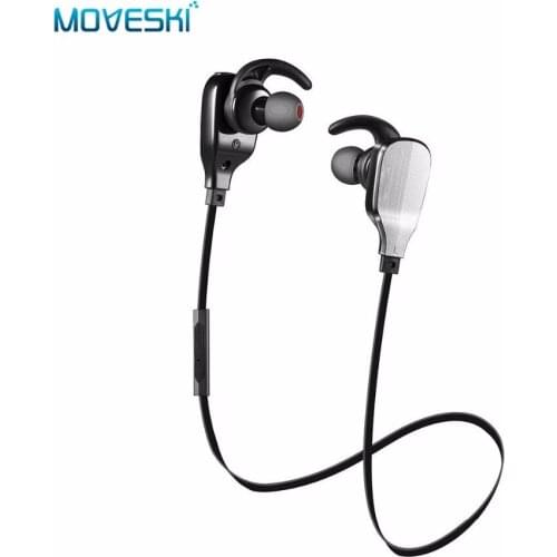 Moveski MH901 with Bluetooth Mic Wireless Earbud Headset In-ear with Noise Cancelling Sport Earphones Sweatproof