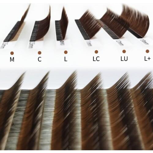 False Eyelashes Dark Brown Individual Eyelash Extension Color Fake Eye Lashes Mink Eyelash Extension 100% real makeup 0.07/0.10