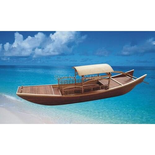 NIDALE model Laser-cut wood puzzle kit classic Hangzhou west lake Sightseeing boat Precise assembly wooden model set