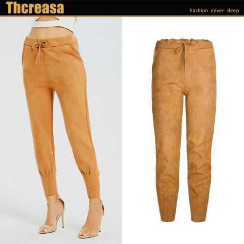 Autumn and Winter New Comfortable Fashion Imitation Velvet Harun Pants Young European Loose Comfortable Loose Tight Leggings