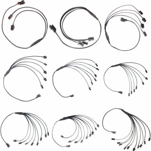 1 to 9 splitter connectors make one el inverter connect 9 pcs el wire,1 in 9 splitter