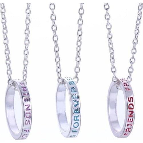 3PCS New Fashion ''Best Friends'' Charm Pendant Necklace for Women Sister Gifts