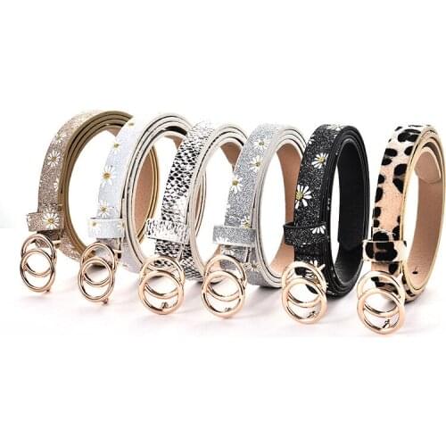 Genuine Leather Belts for Women Second Layer Cowskin Woman Belt Vintage Pin Buckle Strap Jeans Double Ring Prom Dresses