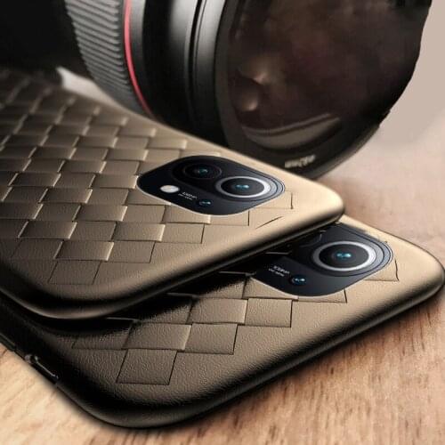 LOVECOM Weave Grid Leather Case For Xiaomi Redmi Note 10 9 Pro 10S 9S 8 7 Phone Case For Xiaomi 11 10 Lite Soft Silicone Cover